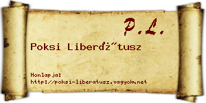 Poksi Liberátusz névjegykártya